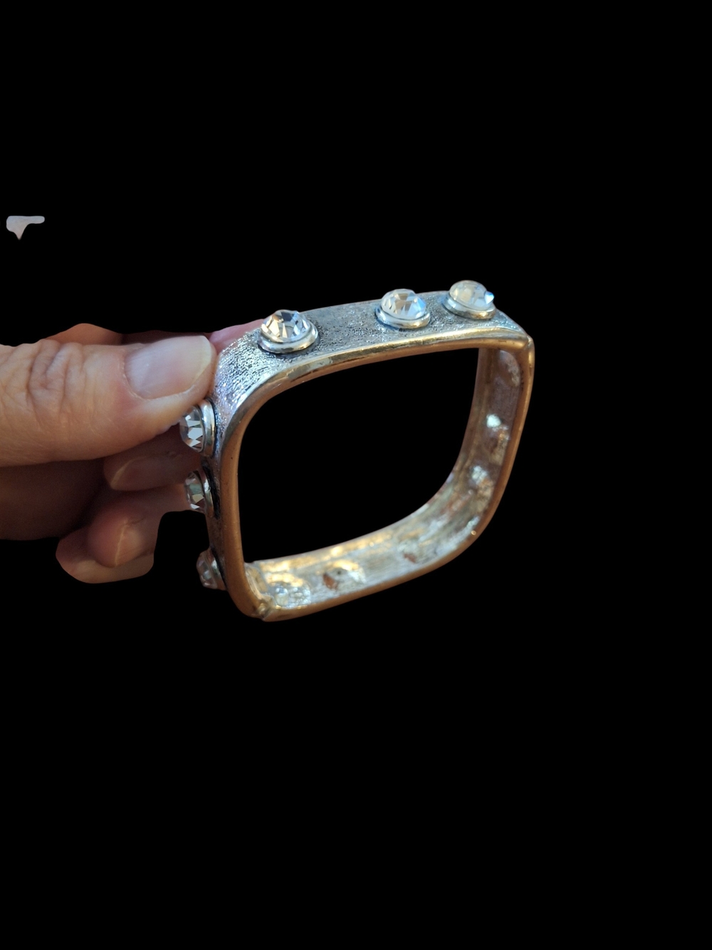 Studded Cuff Bracelet Silver